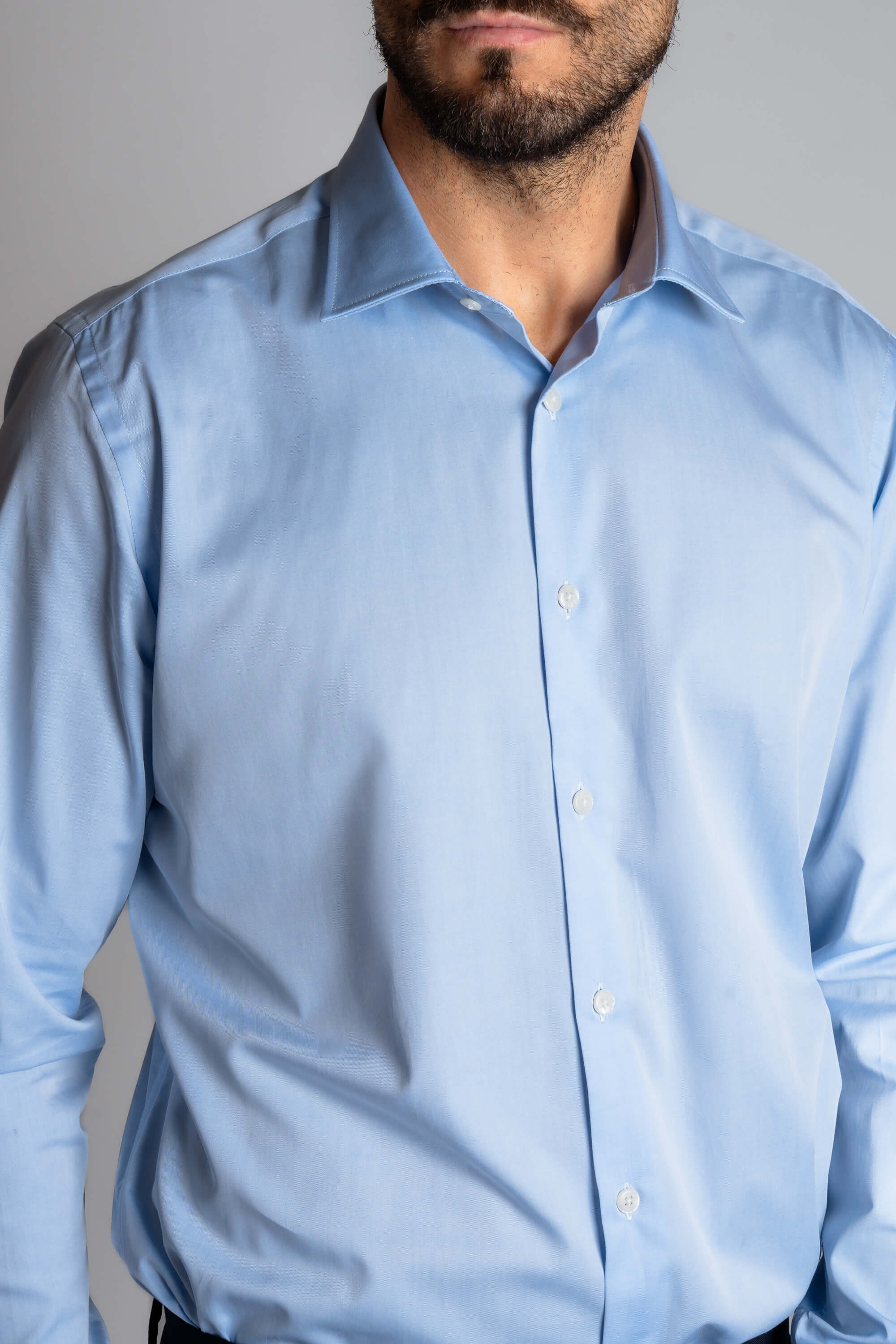 CAMICIA TWILL 100% COTONE-COMPACT- CON RIPRESE