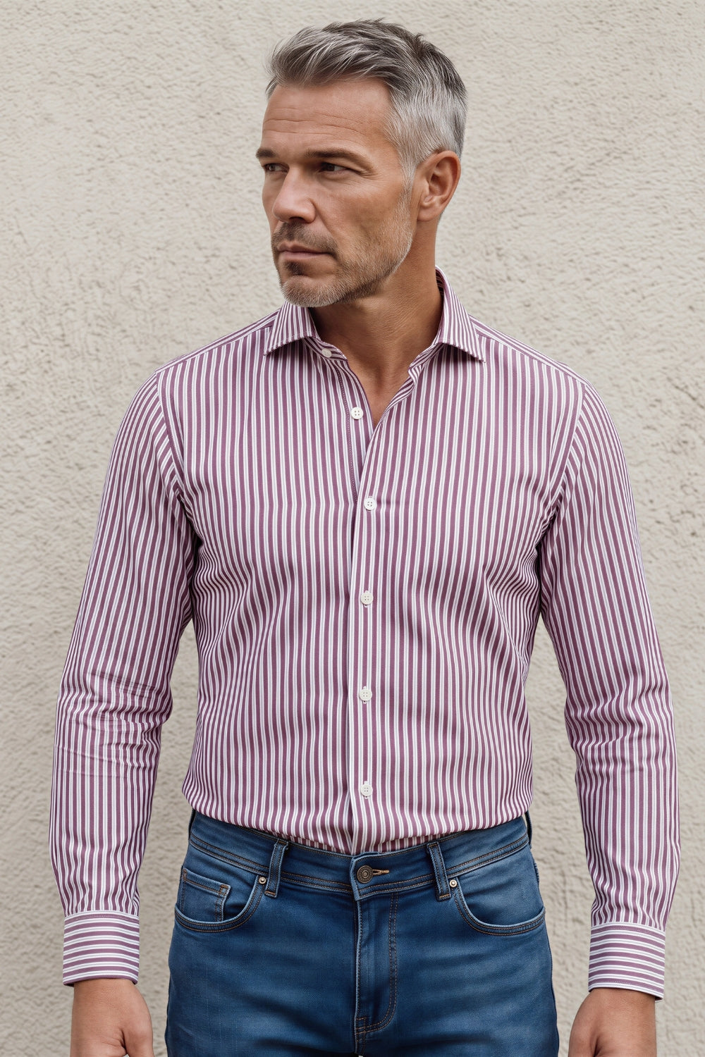 CAMICIA COLLO TRUZZI RIGA LARGA CON RIPRESE