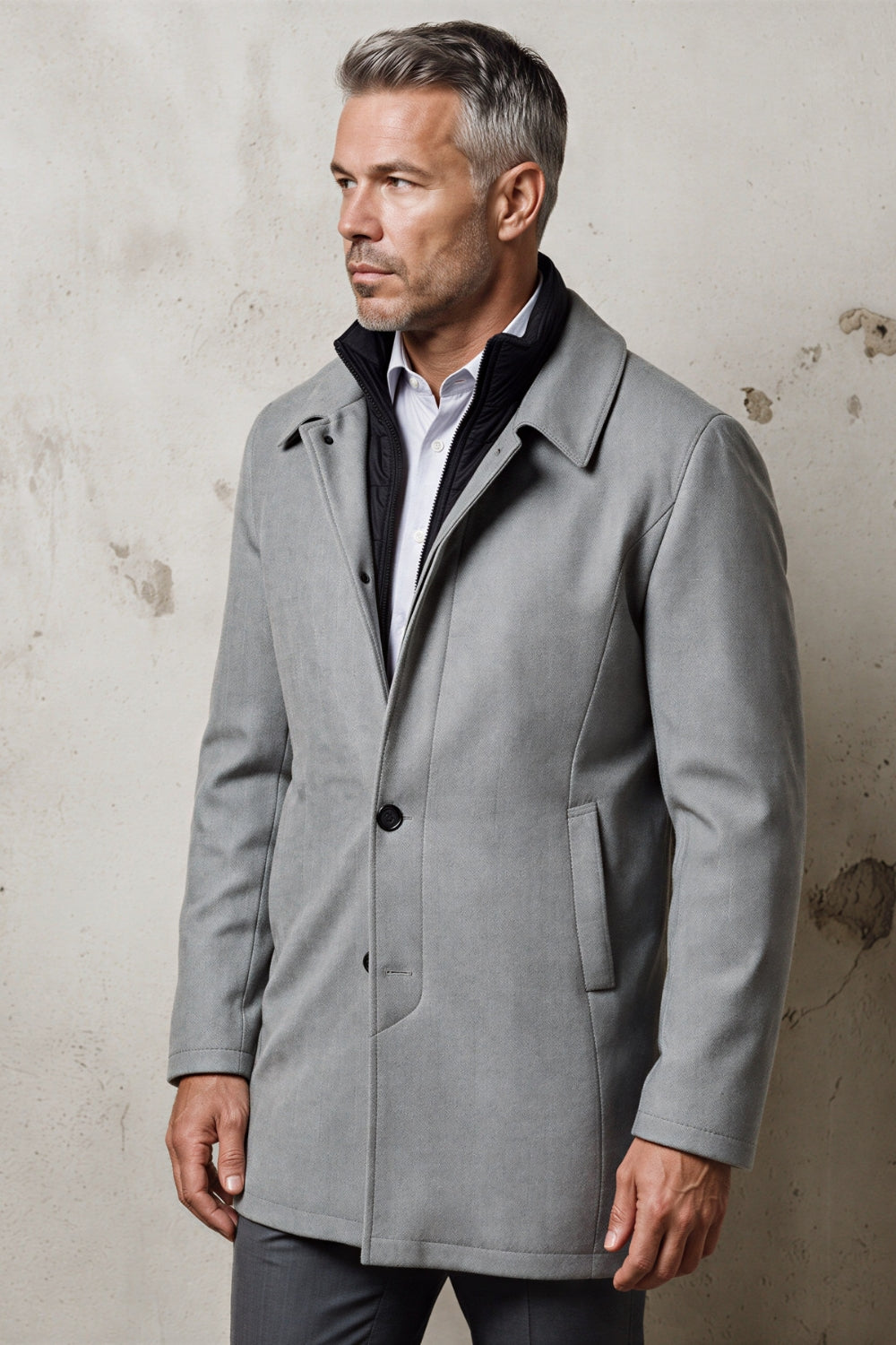 CAPPOTTO LANA E CASHMERE CON PETTORINA