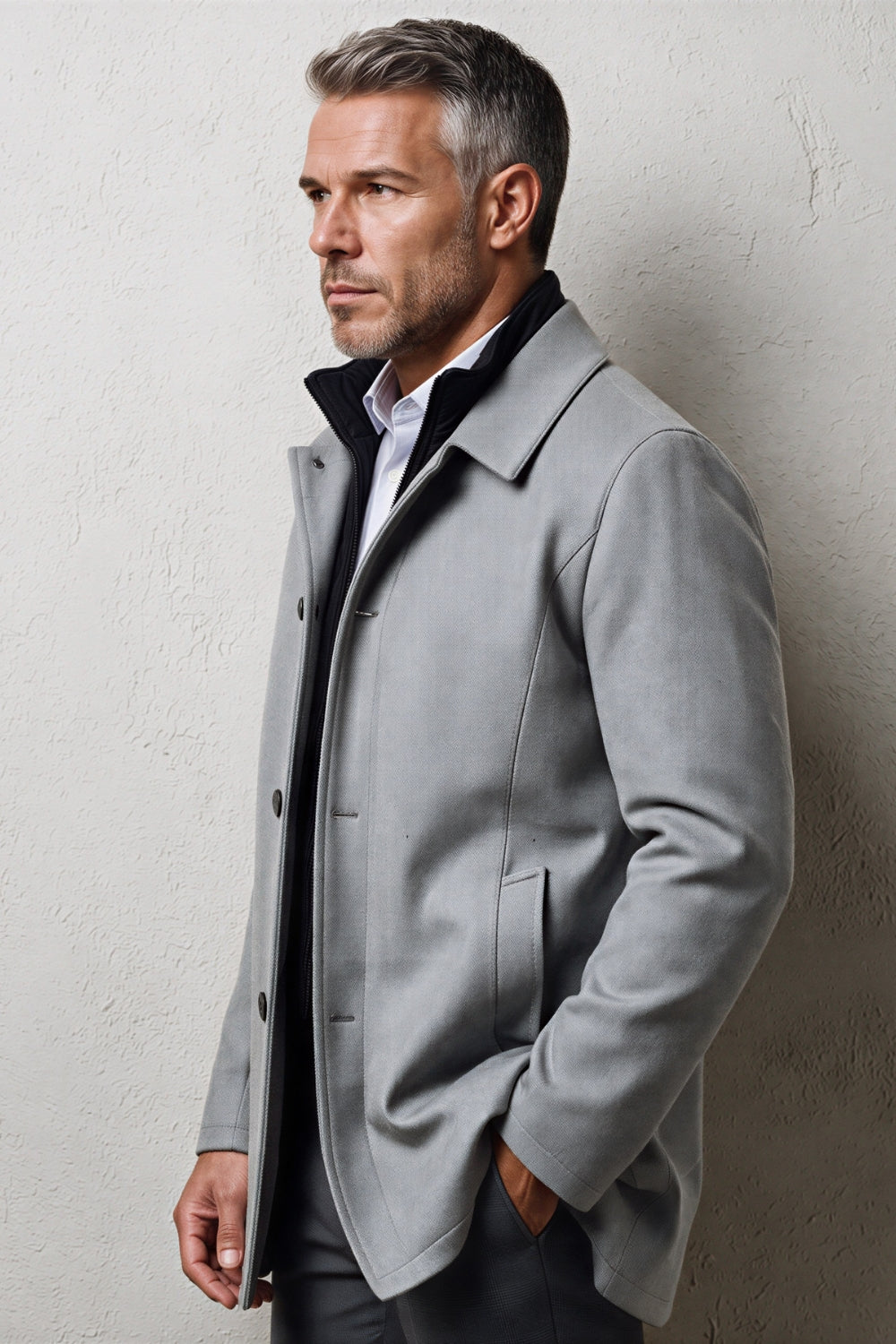 CAPPOTTO LANA E CASHMERE CON PETTORINA