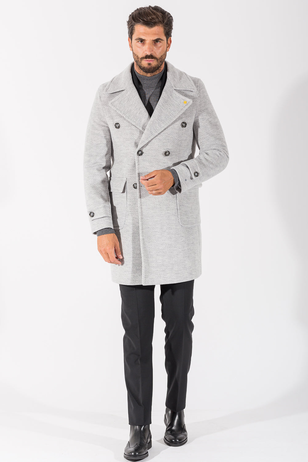 CAPPOTTO DOPPIO PETTO SPIGATO