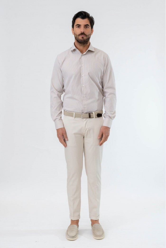 CAMICIA SPORTIVA FANTASIA MICRO QUADRO