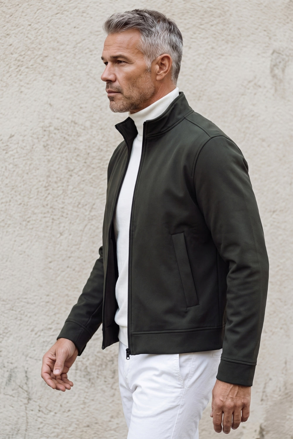 SHORT JACKET IN TECHNICAL FABRIC