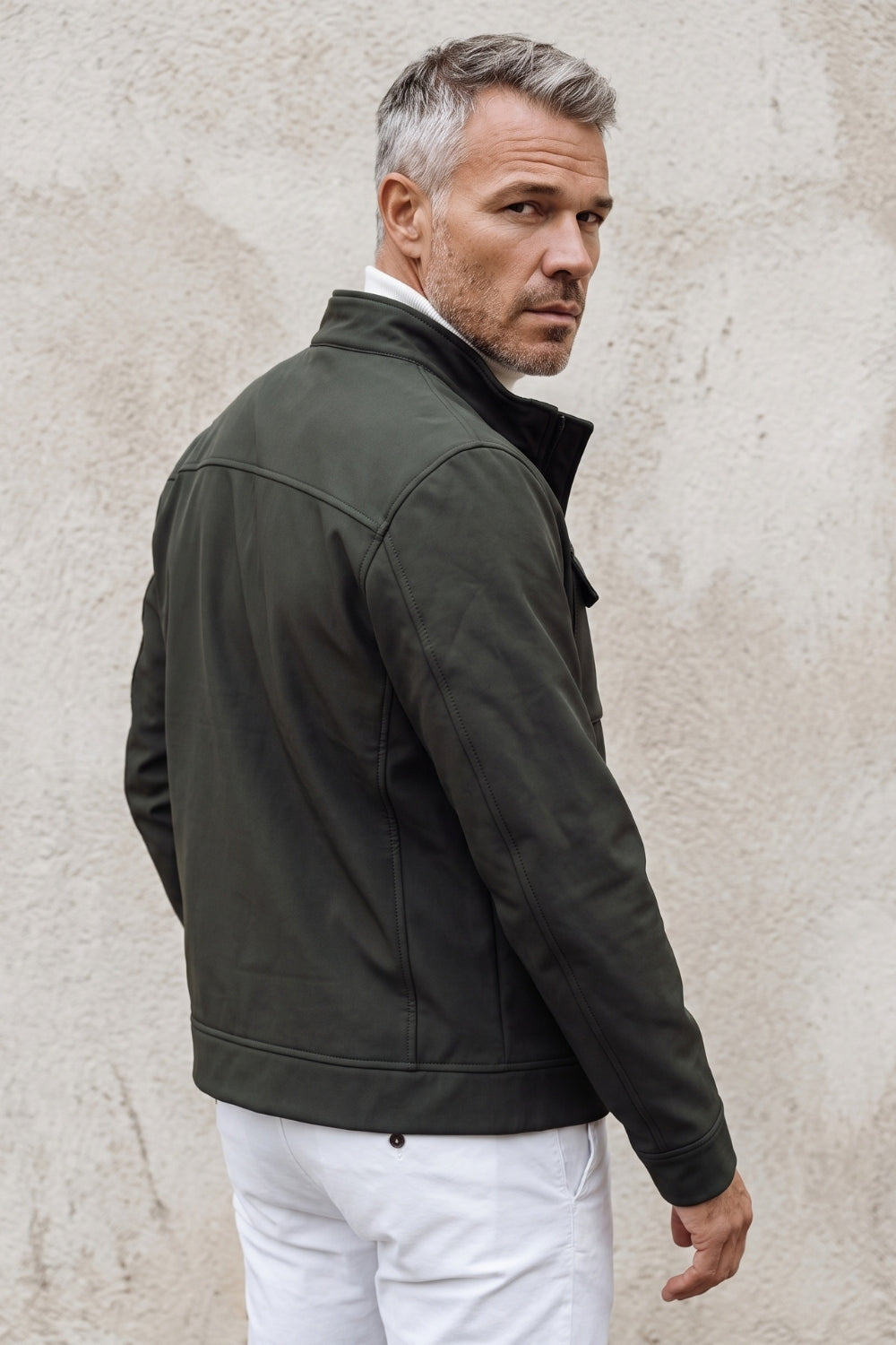 SHORT JACKET IN TECHNICAL FABRIC