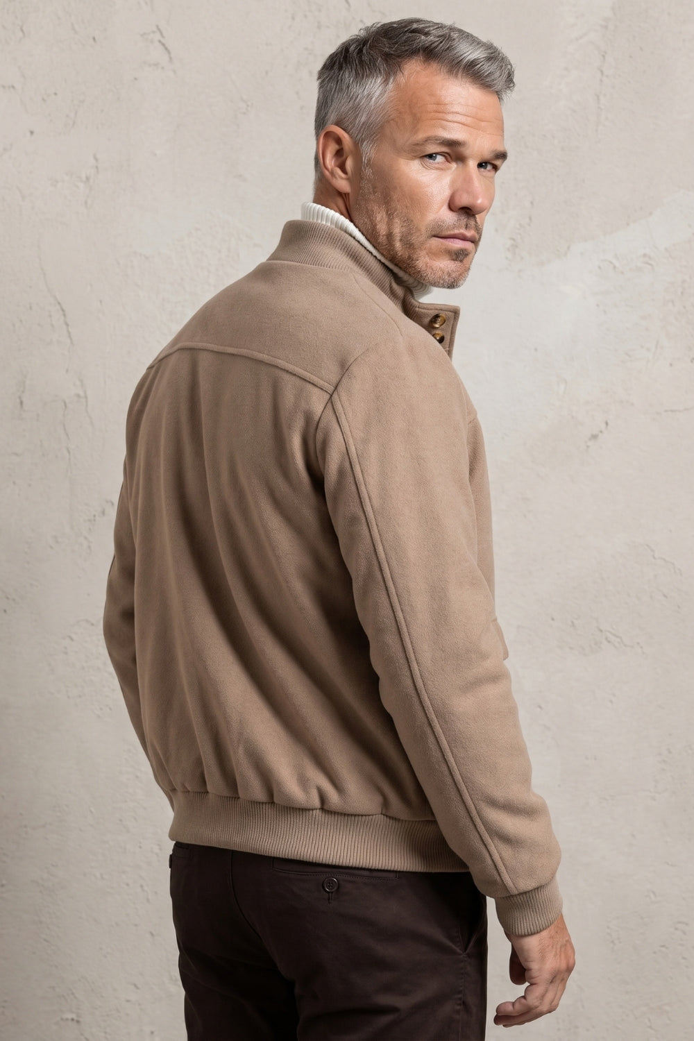 BOMBER BOTTONI MISTO LANA TASCHE APPLICATE