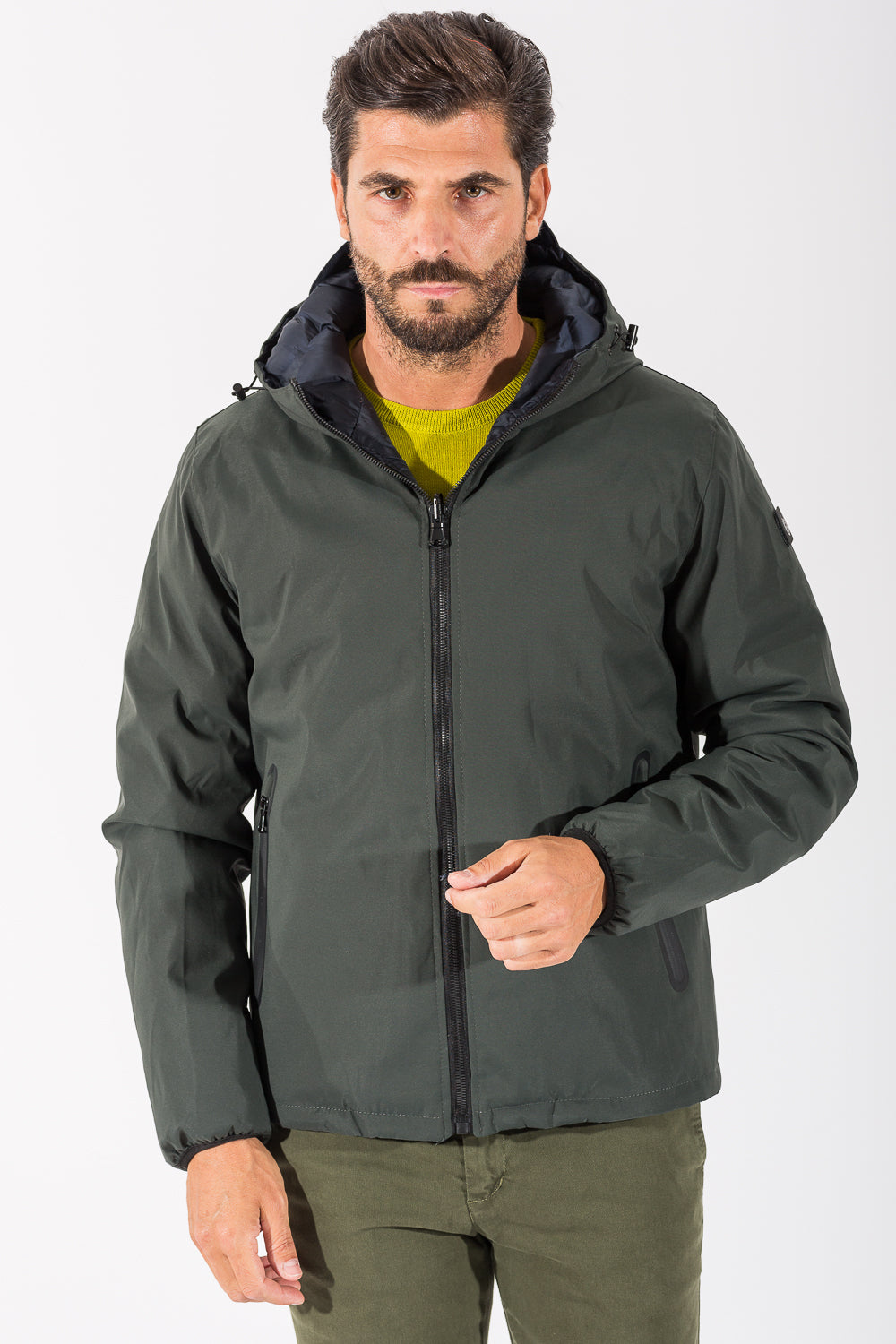 REVERSIBLE WATERPROOF SOFTSHELL BOMBER JACKET