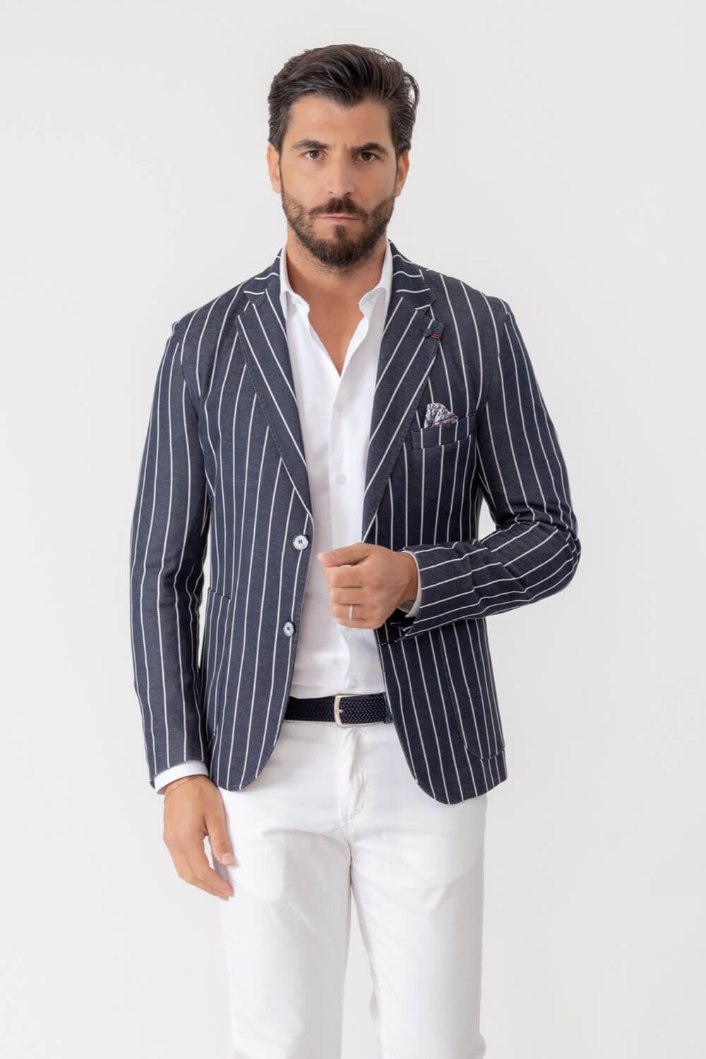 GIACCA SENZA SPALLINE JERSEY GESSATA MISTO COTONE