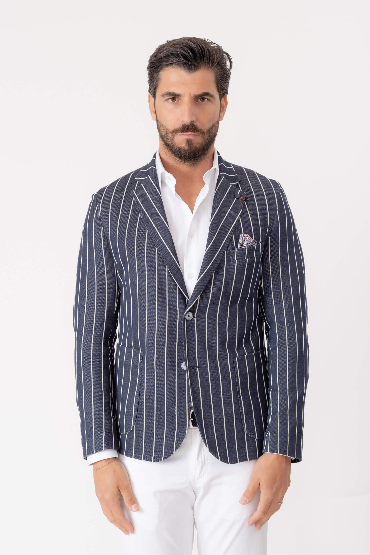 GIACCA SENZA SPALLINE JERSEY GESSATA MISTO COTONE