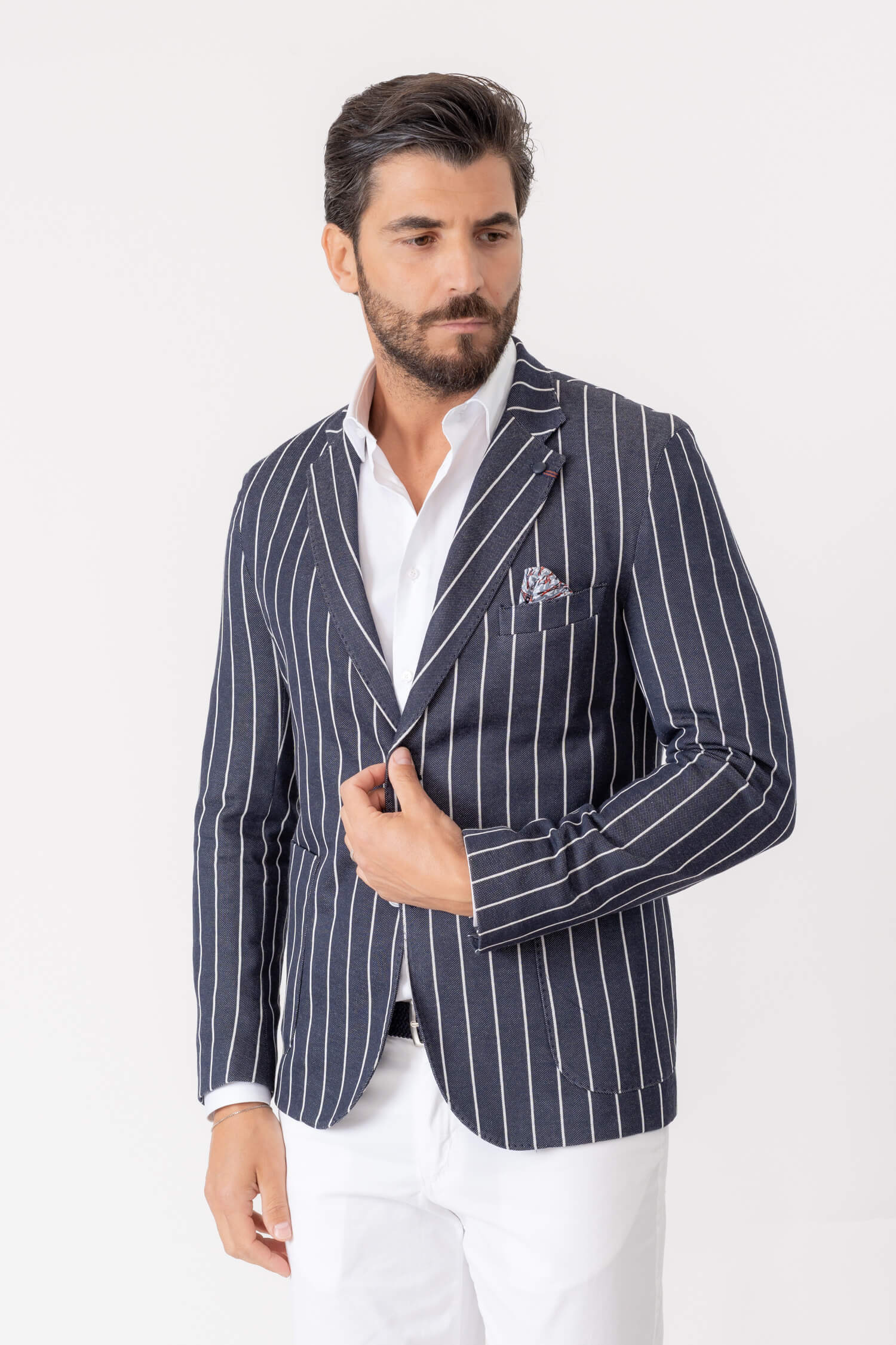 GIACCA SENZA SPALLINE JERSEY GESSATA MISTO COTONE