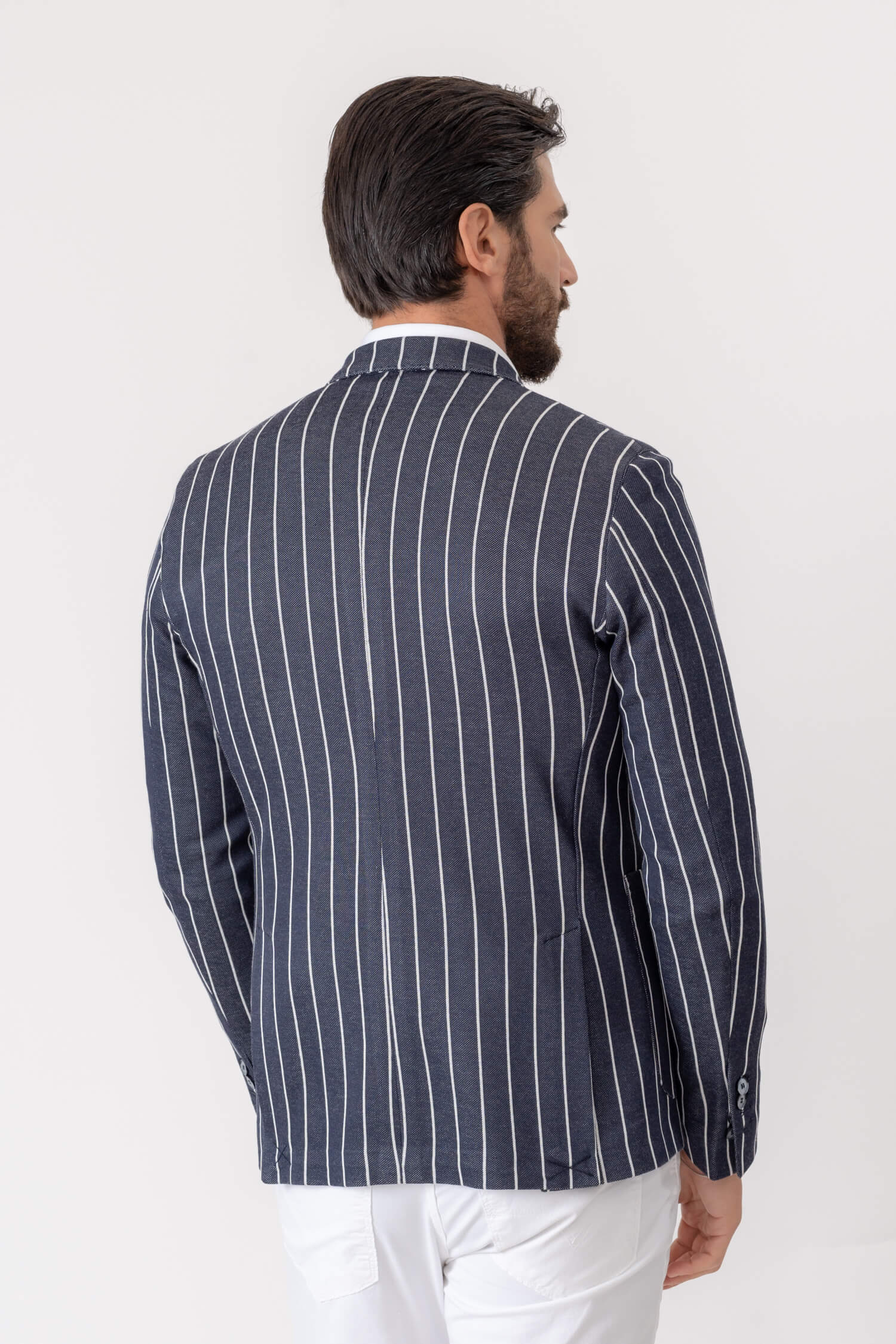 GIACCA SENZA SPALLINE JERSEY GESSATA MISTO COTONE