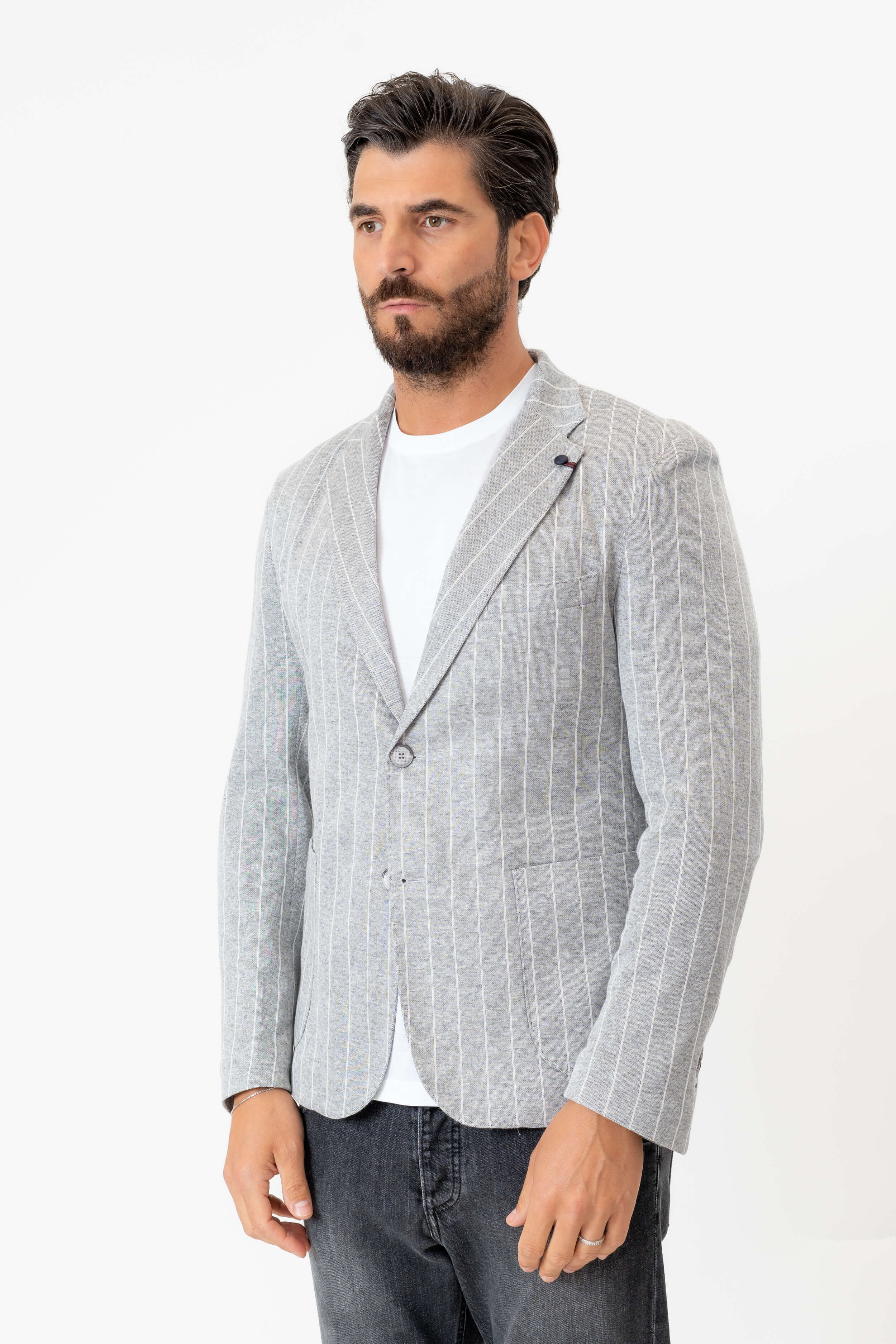 GIACCA SENZA SPALLINE JERSEY GESSATA MISTO COTONE