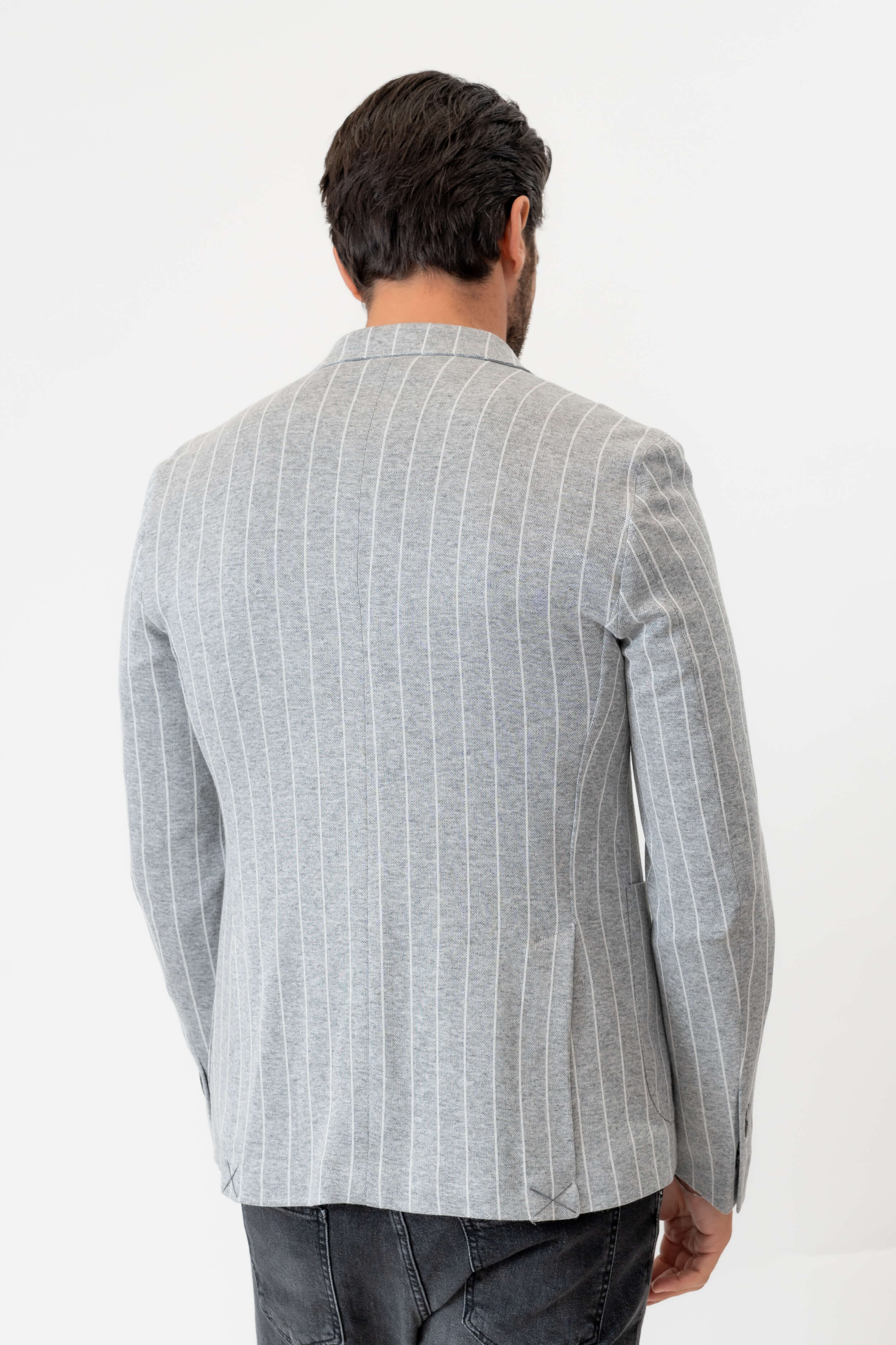 GIACCA SENZA SPALLINE JERSEY GESSATA MISTO COTONE