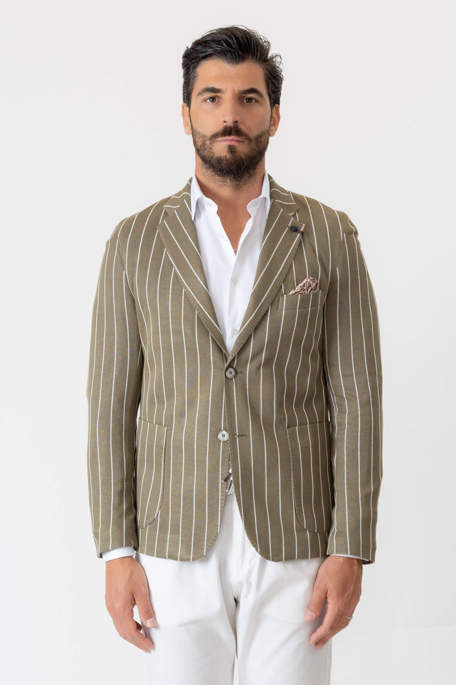 GIACCA SENZA SPALLINE JERSEY GESSATA MISTO COTONE