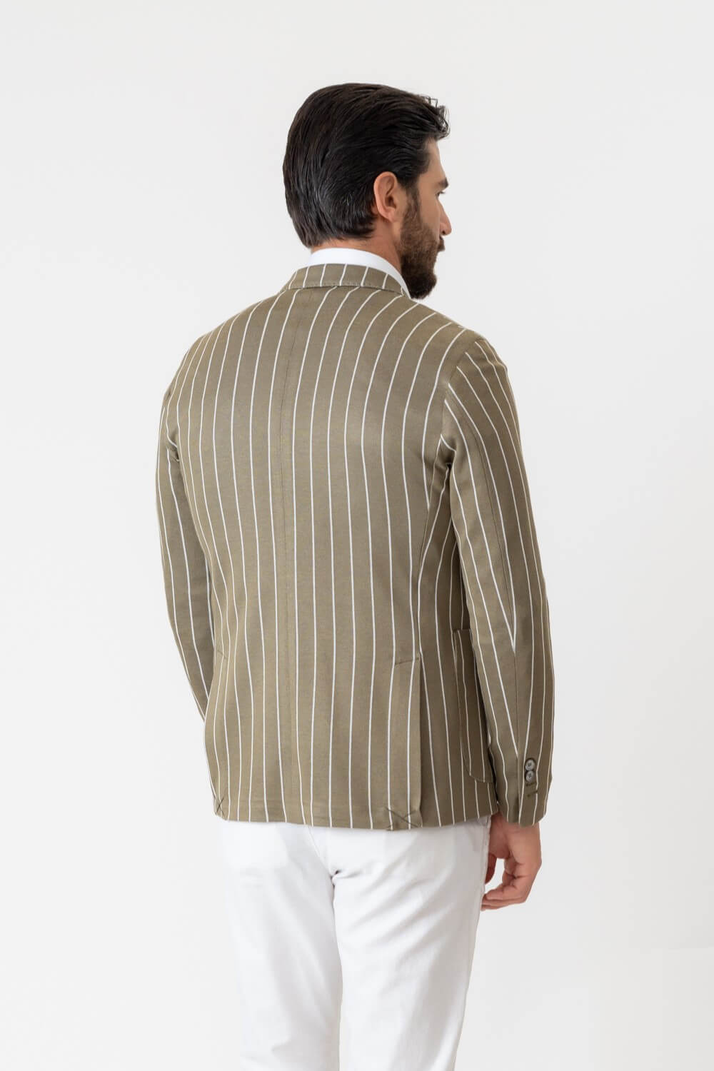 GIACCA SENZA SPALLINE JERSEY GESSATA MISTO COTONE