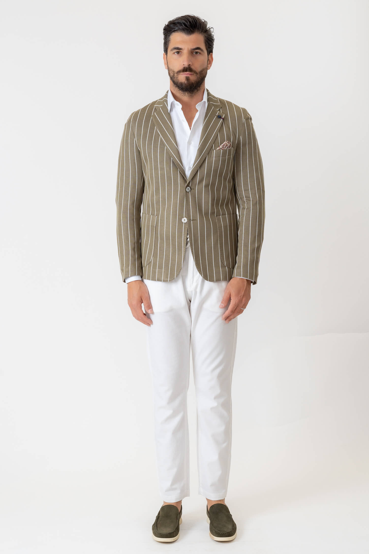 GIACCA SENZA SPALLINE JERSEY GESSATA MISTO COTONE