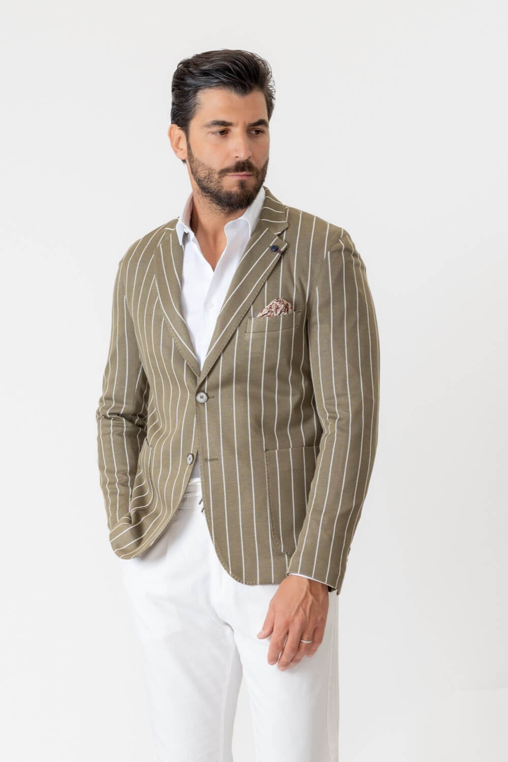 GIACCA SENZA SPALLINE JERSEY GESSATA MISTO COTONE