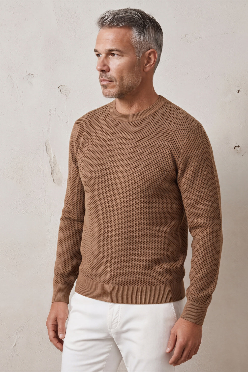MAGLIA GIROCOLLO TRAFORATA