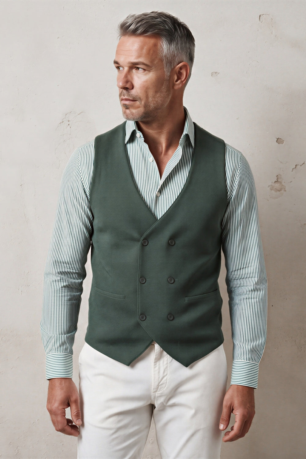 MAGLIA GILET BOTTONI DOPPIA ABBOTTONTURA