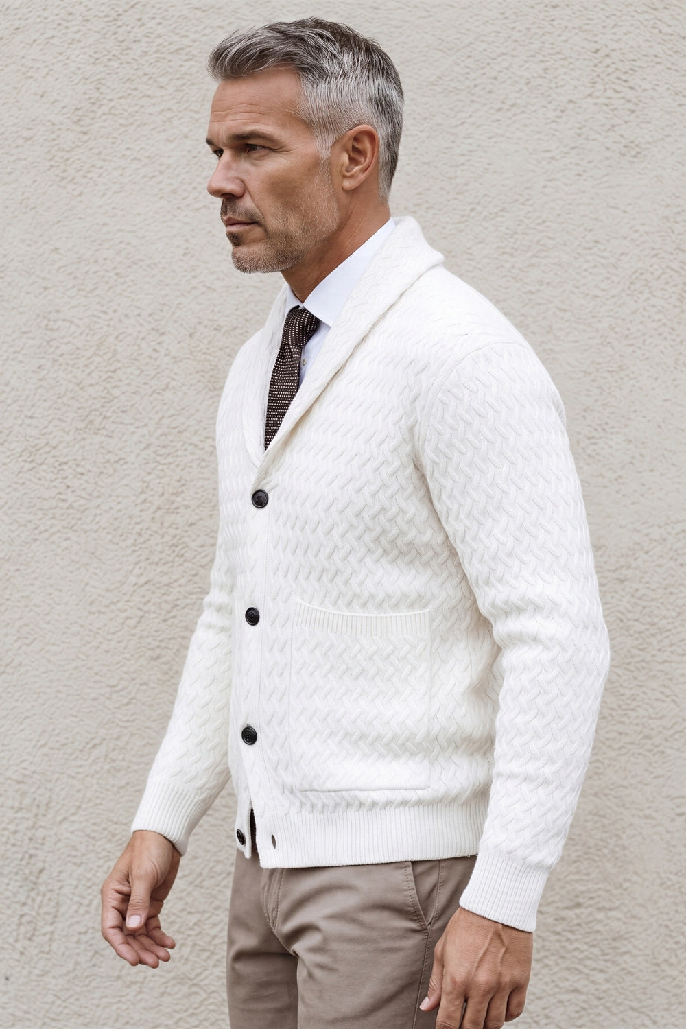 MAGLIA CARDIGAN CINIGLIA BOTTONI FINEZZA 5