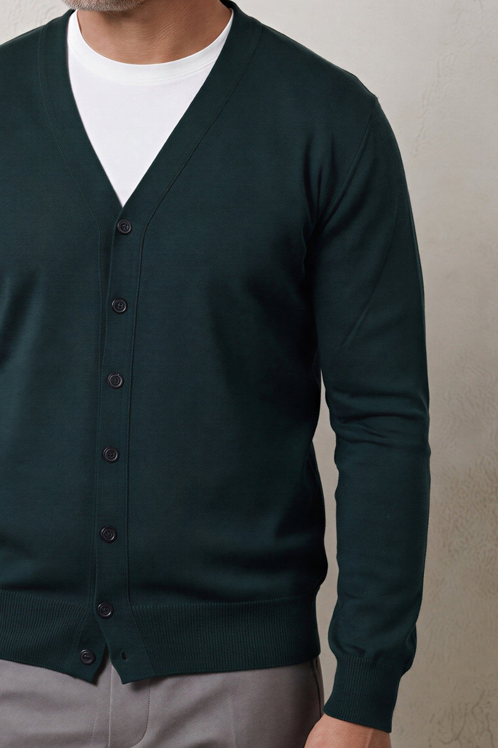 MAGLIA CARDIGAN BOTTONI 50/50 LANA FOLCO FILIVIVI