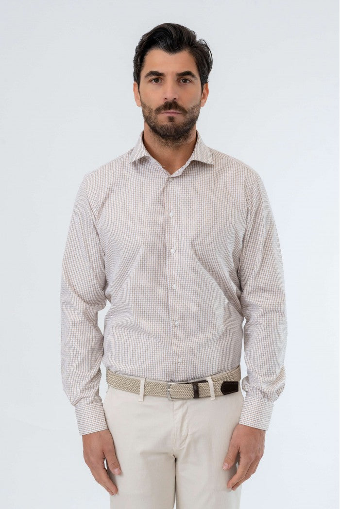 MICRO CHECKED SPORTS SHIRT