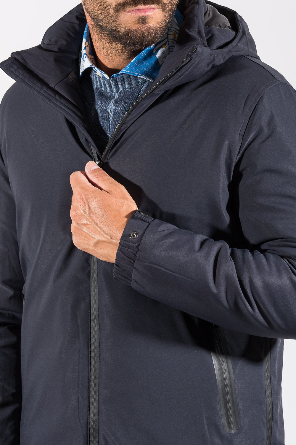 BOMBER SOFTSHELL IMPERMEABILE CAPPUCCIO STACCABILE