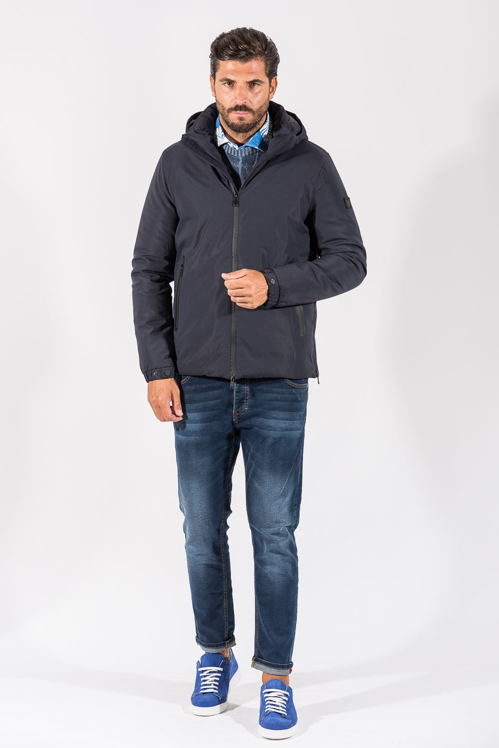 BOMBER SOFTSHELL IMPERMEABILE CAPPUCCIO STACCABILE