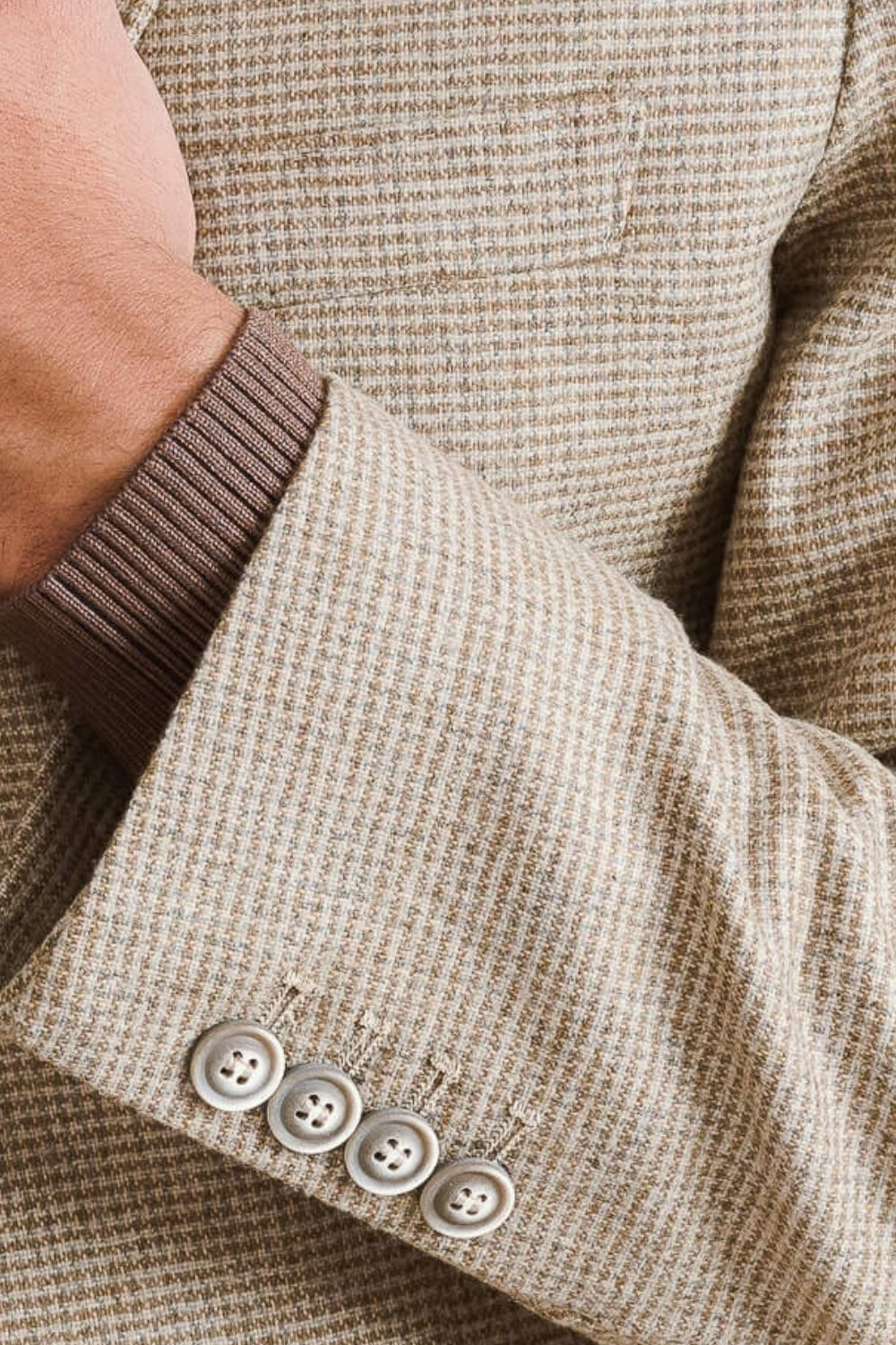 HOUNDSTOOTH WOOL JACKET