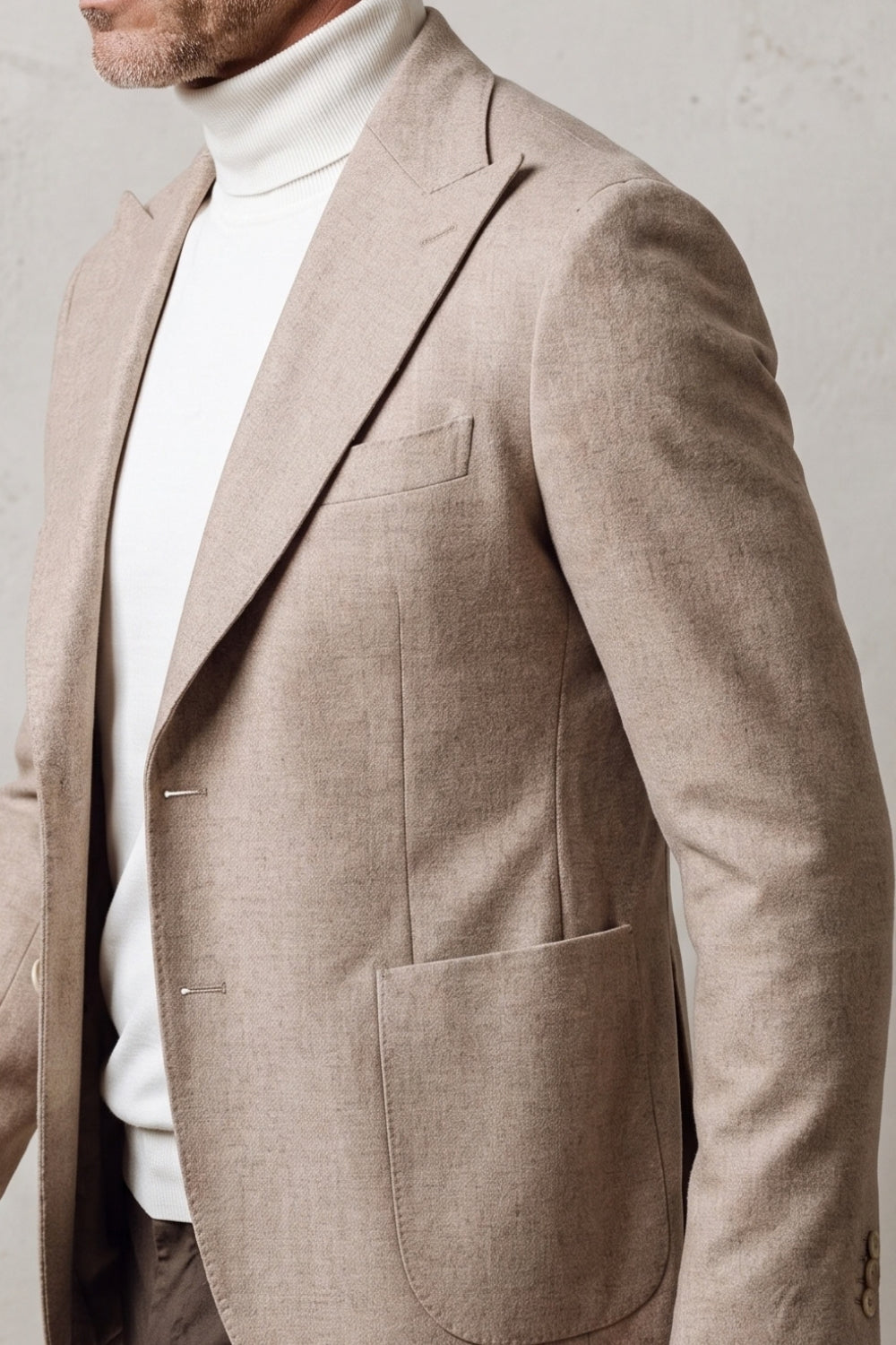 WOOL MIXED JACKET WITH SPEARHEAD
