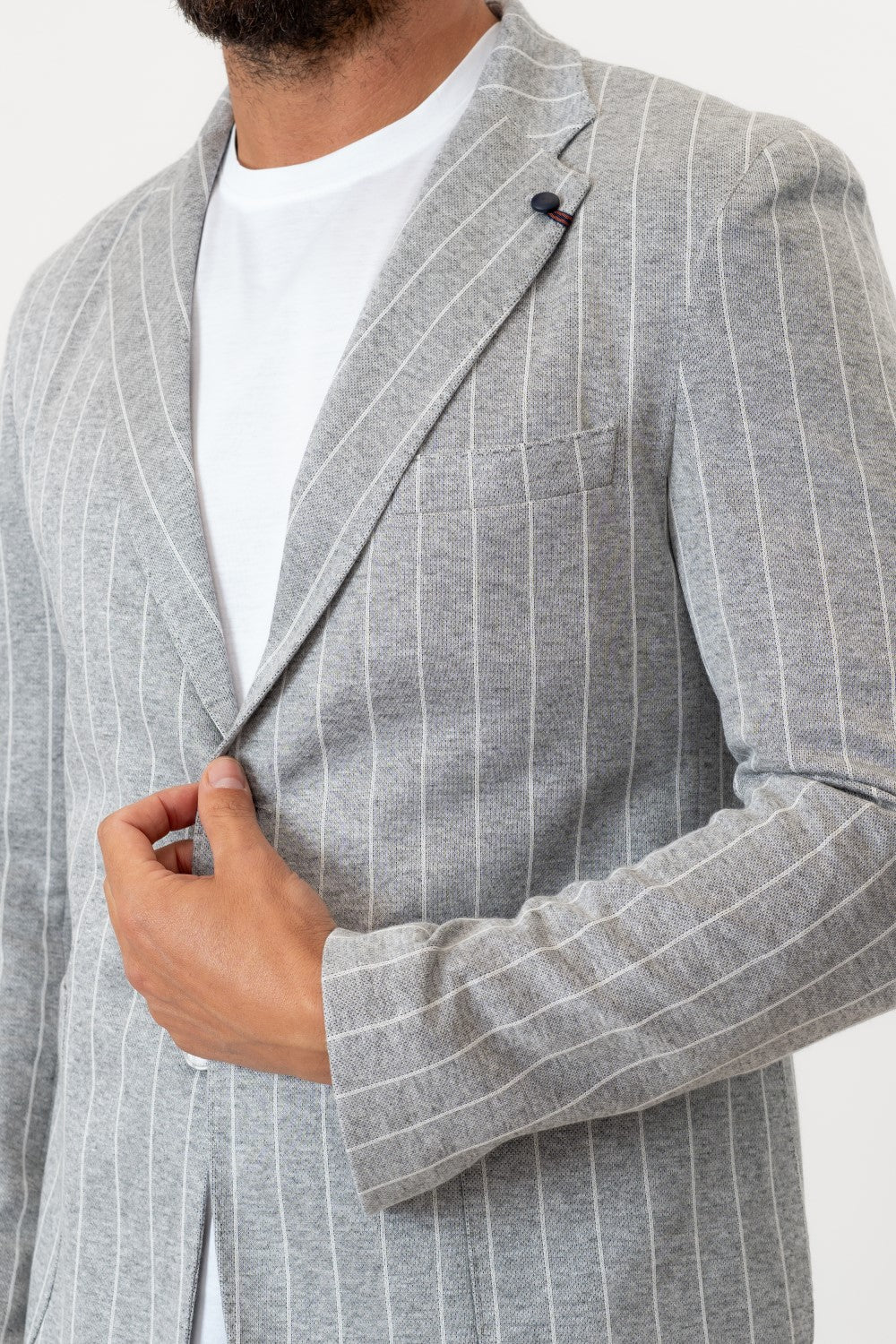 GIACCA SENZA SPALLINE JERSEY GESSATA MISTO COTONE