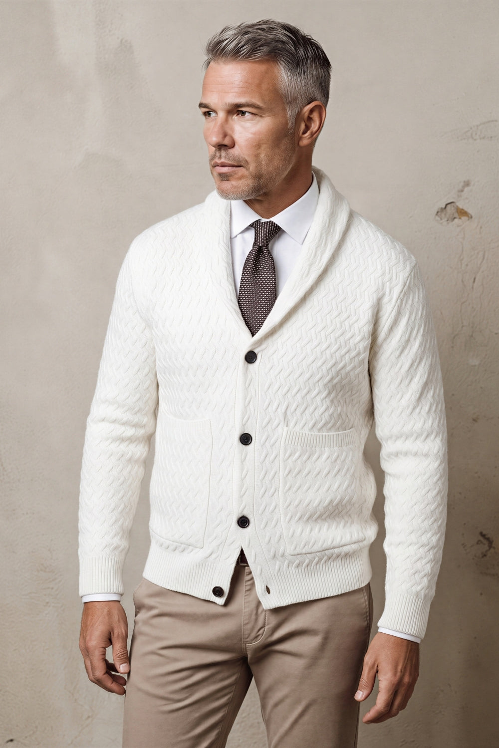 MAGLIA CARDIGAN CINIGLIA BOTTONI  FINEZZA 5