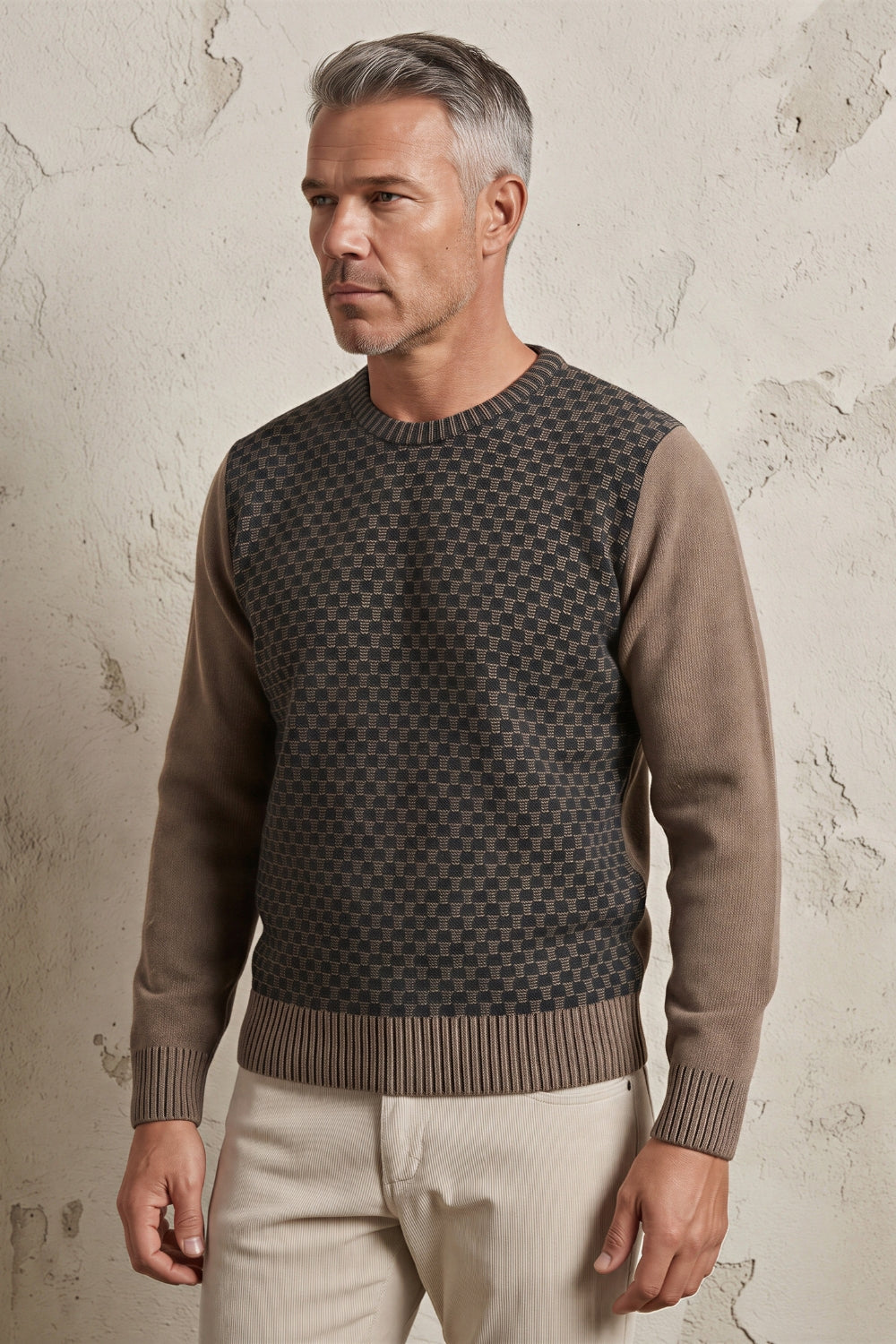 MAGLIA GIROCOLLO LAVORATA