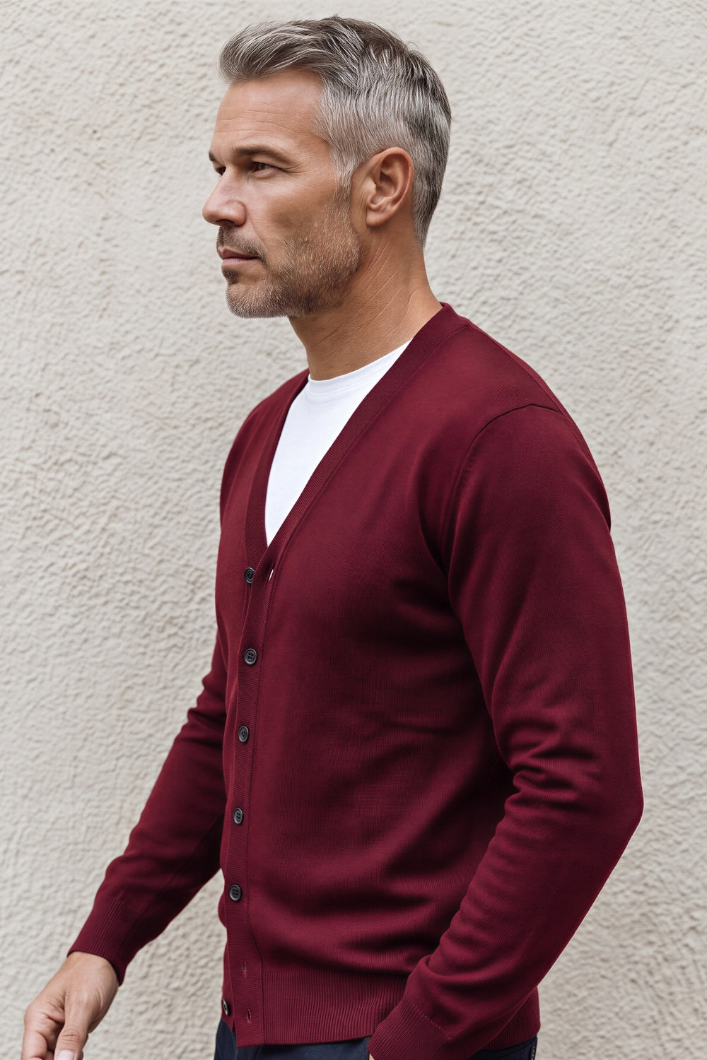 MAGLIA CARDIGAN BOTTONI 50/50 LANA FOLCO FILIVIVI