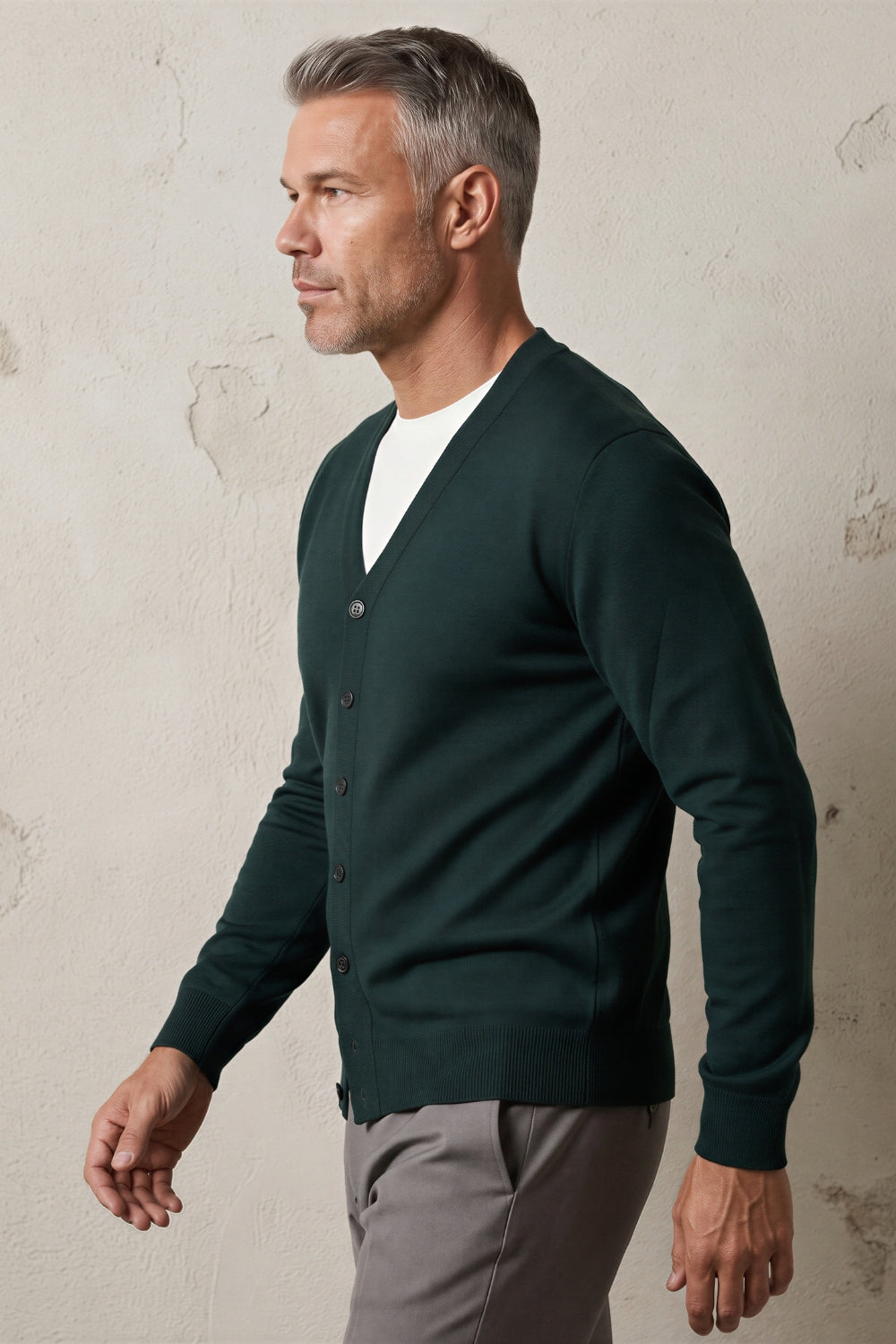 MAGLIA CARDIGAN BOTTONI 50/50 LANA FOLCO FILIVIVI