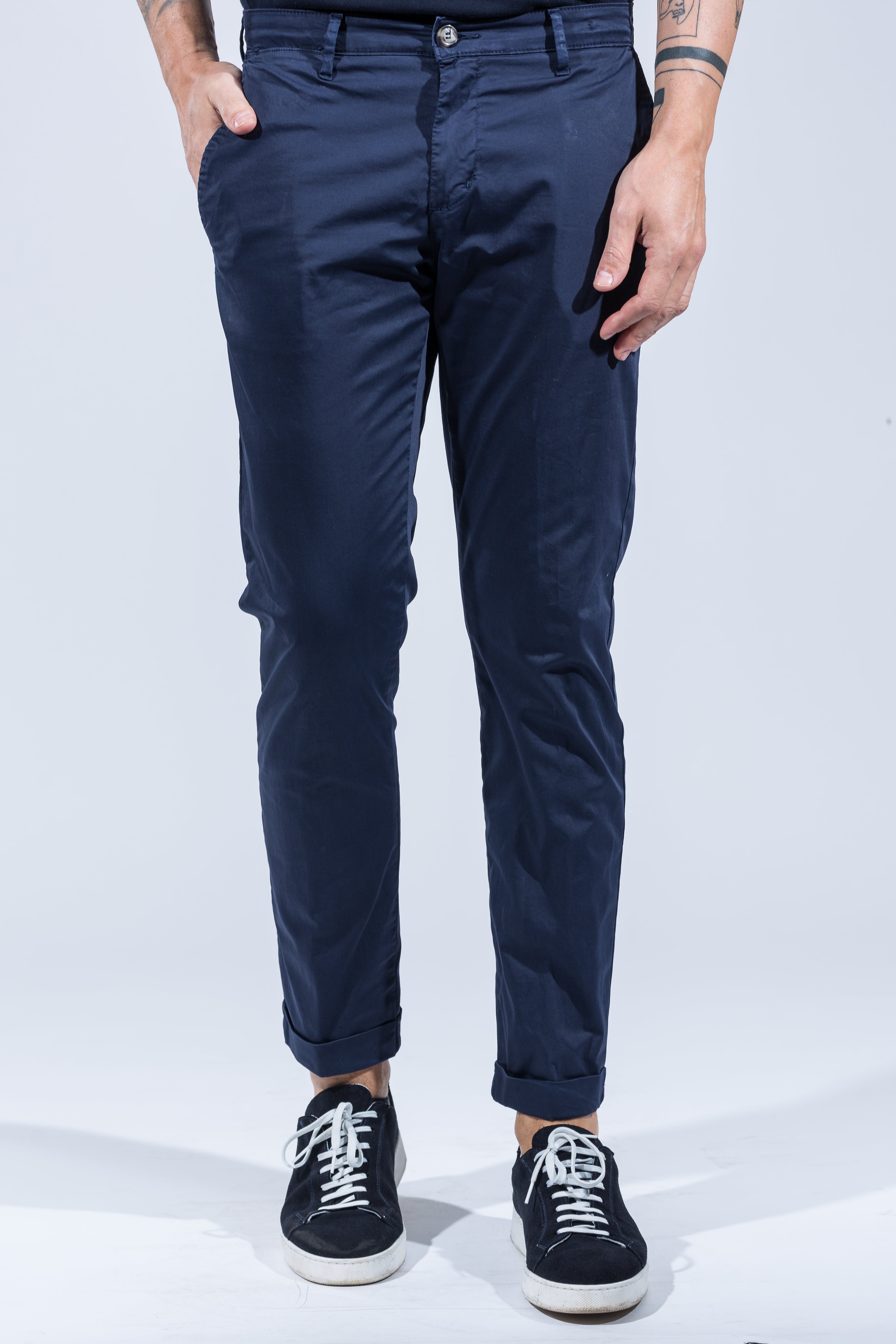 PANTALONE TASCA AMERIKA CAPRI IN RASO